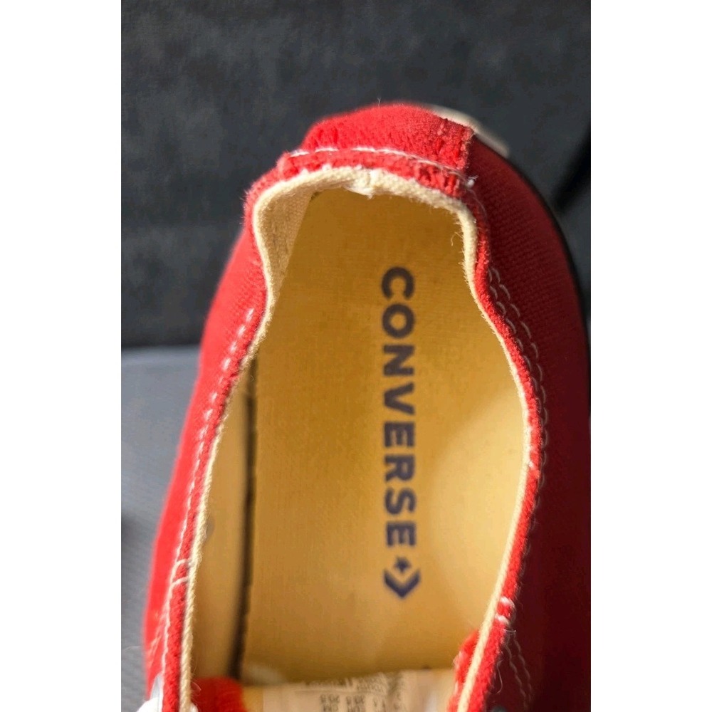 Converse Chuck Taylor All Star 3J236 Red Canvas Low Top Shoes Youth Size 2 - Picture 8 of 9